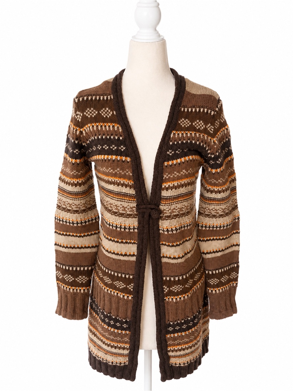Territory Ahead Lambswool Cardigan Sweater Fair Isle Southwestern Boho Small